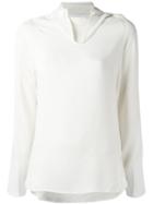 Theory - Brilivna Jumper - Women - Silk - M, White, Silk