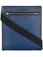 Salvatore Ferragamo Textured Crossbody Messenger Bag - Blue