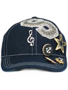 Dolce & Gabbana - Music-embellishment Baseball Cap - Women - Cotton/polyester/spandex/elastane - One Size, Blue, Cotton/polyester/spandex/elastane