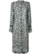 Dorothee Schumacher - Leopard Print Long Shirt - Women - Silk/metal - 1, Blue, Silk/metal