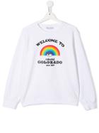 Chiara Ferragni Kids Rainbow Print Sweatshirt - White