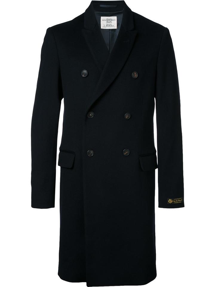 Kent & Curwen Double Breasted Coat, Men's, Size: 50, Blue, Wool