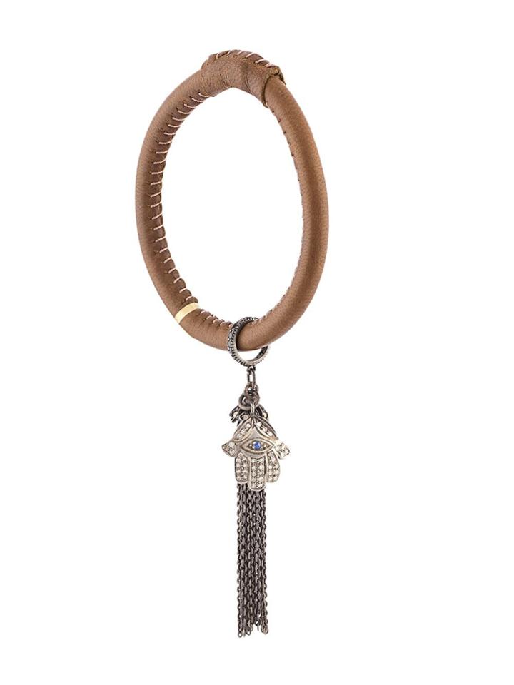 Loree Rodkin Hanging Diamond Charm Bracelet - Brown