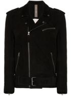 Lot Lthr Black Suede Biker Jacket