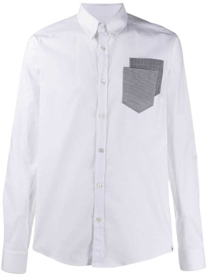 Les Hommes Urban Double Pocket Shirt - White