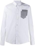 Les Hommes Urban Double Pocket Shirt - White