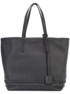 Tod's - Braided Detail Tote - Women - Leather - One Size, Black, Leather