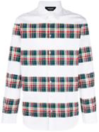 Dsquared2 Plaid Patch-work Shirt - White
