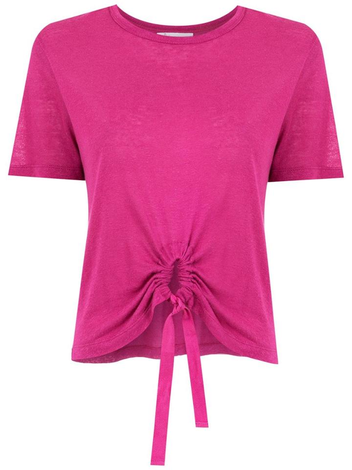 Nk T-shirt With Lace Up Detail - Pink
