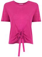 Nk T-shirt With Lace Up Detail - Pink