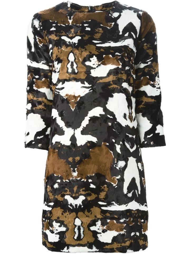 Gianluca Capannolo Faux Fur Shift Dress
