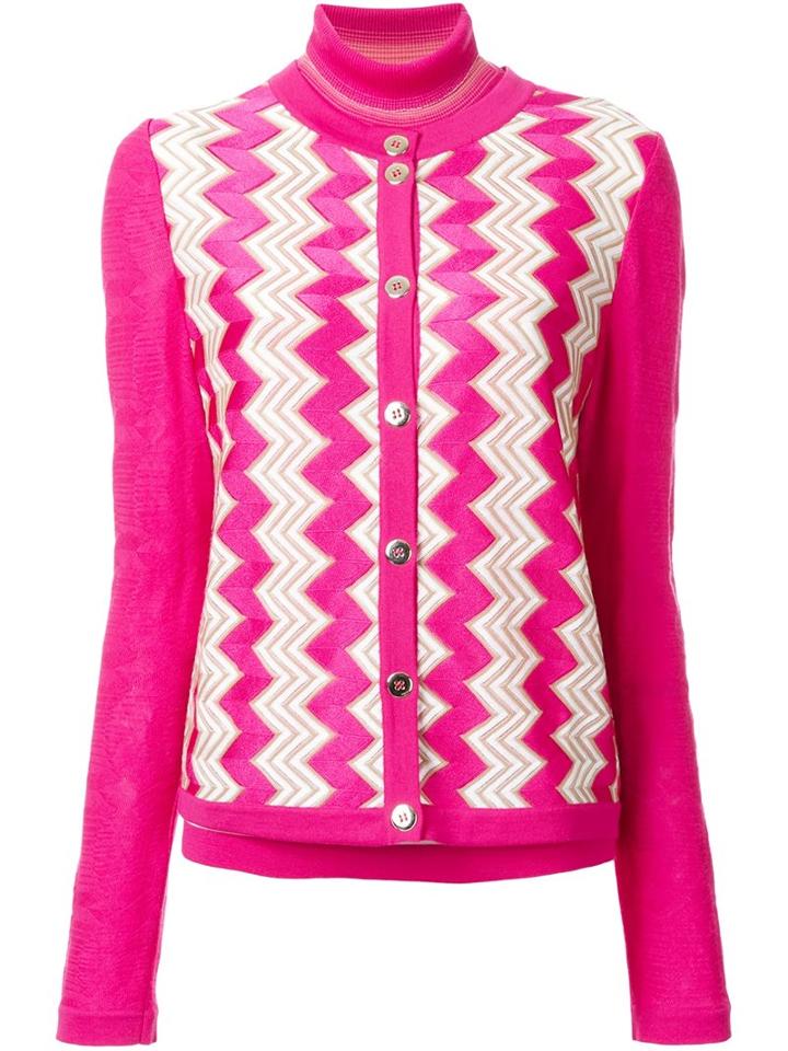 Missoni Zigzag Intarsia Two Piece Set, Women's, Size: 44, Pink/purple, Viscose/wool