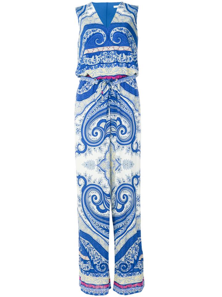 Etro Paisley-print Jumpsuit - Blue