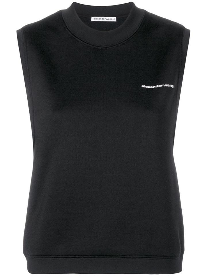 T By Alexander Wang Sleeveless Sweatshirt - Black