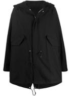 Raf Simons Antwerp Print Parka Coat - Black