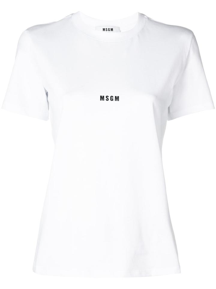 Msgm Logo Patch T-shirt - White