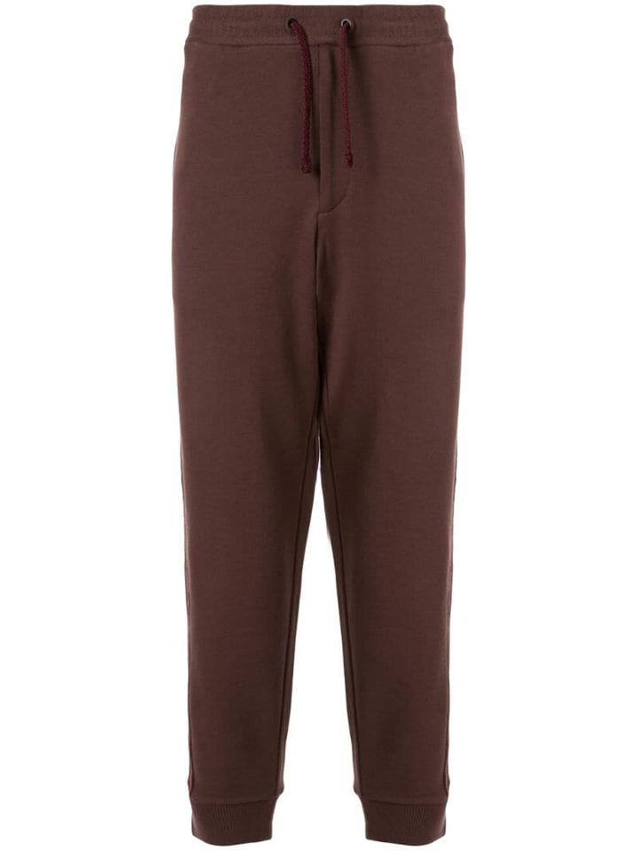 Qasimi Canvas Trim Joggers - Brown