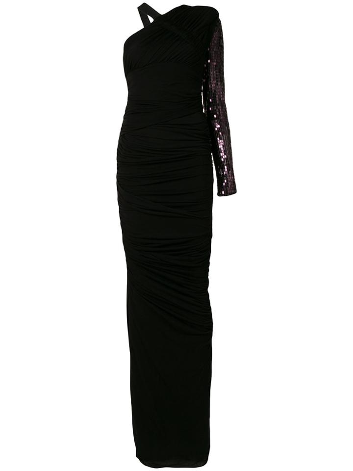 Tom Ford Ruched One Shoulder Dress - Black