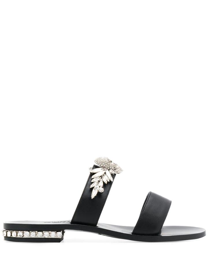 Philipp Plein Embellished Sandals - Black