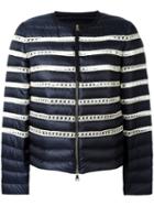 Moncler - Lace Stripe Padded Jacket - Women - Feather Down/polyamide/polyimide - 3, Blue, Feather Down/polyamide/polyimide