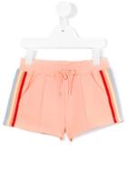 Chloé Kids - Stripe Trim Shorts - Kids - Cotton/spandex/elastane - 12 Yrs, Girl's, Yellow/orange