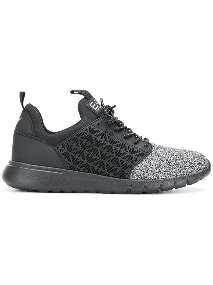 Ea7 Emporio Armani Lace-up Sock Sneakers - Black