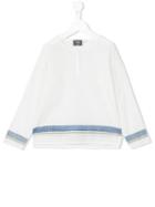 Tocotò Vintage - Round Neck Striped Shirt - Kids - Cotton - 4 Yrs, White