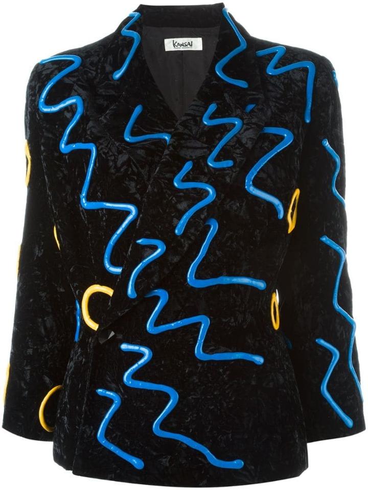 Kansai Yamamoto Pre-owned Jazzy Patterned Jacket - Black