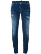Dsquared2 Skinny Medium Waist Jeans, Women's, Size: 38, Blue, Cotton/spandex/elastane