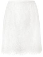 Ermanno Scervino Lace Pleat Skirt, Women's, Size: 42, White, Cotton/polyamide/polyester/silk