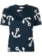 Thom Browne Allover Anchorrelaxed Jersey Tee - Blue