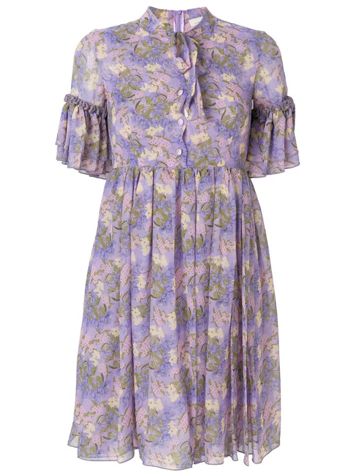 Giuseppe Di Morabito Floral Print Shift Dress - Pink & Purple