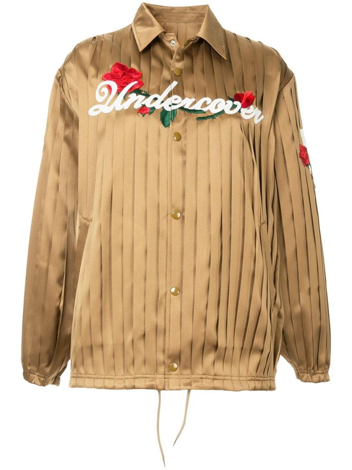 Undercover Pleated Bomber Jacket - Brown