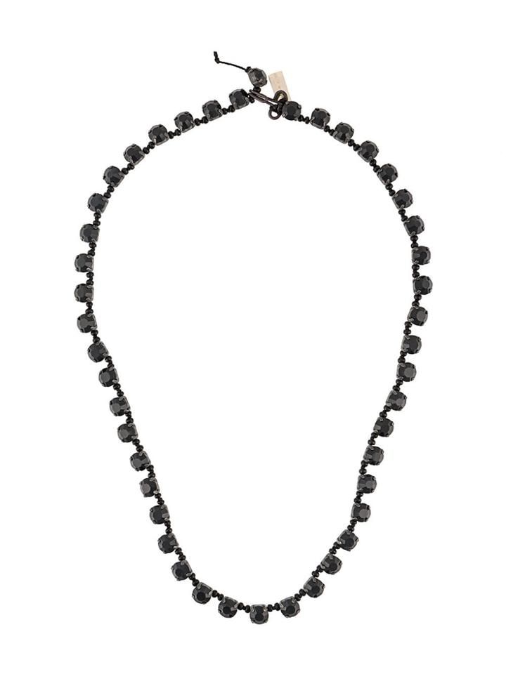 Ann Demeulemeester Black Glass Necklace