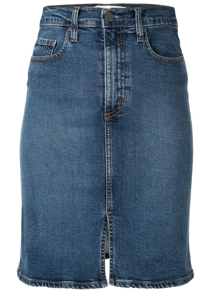Nobody Denim Siren Split Denim Skirt - Blue