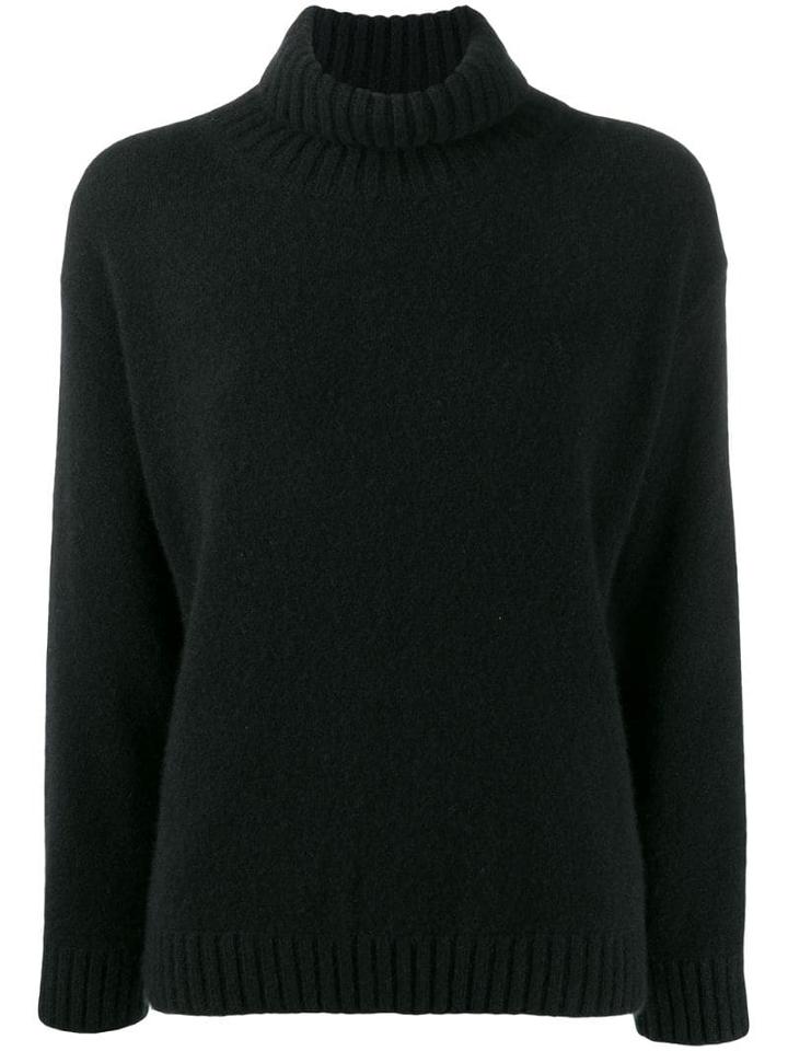 Laneus Turtle Neck Jumper - Black