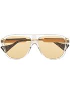Gucci Eyewear Aviator Frame Sunglasses - Grey