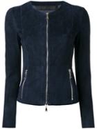 Drome Zipped Jacket, Women's, Size: Medium, Blue, Leather/suede