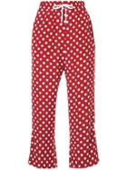 G.v.g.v. Polka Dot Drawstring Cropped Trousers - Red