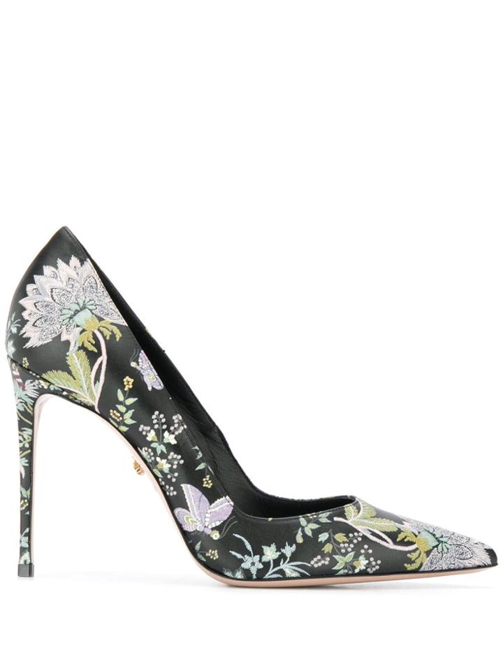 Le Silla Floral Pumps - Black