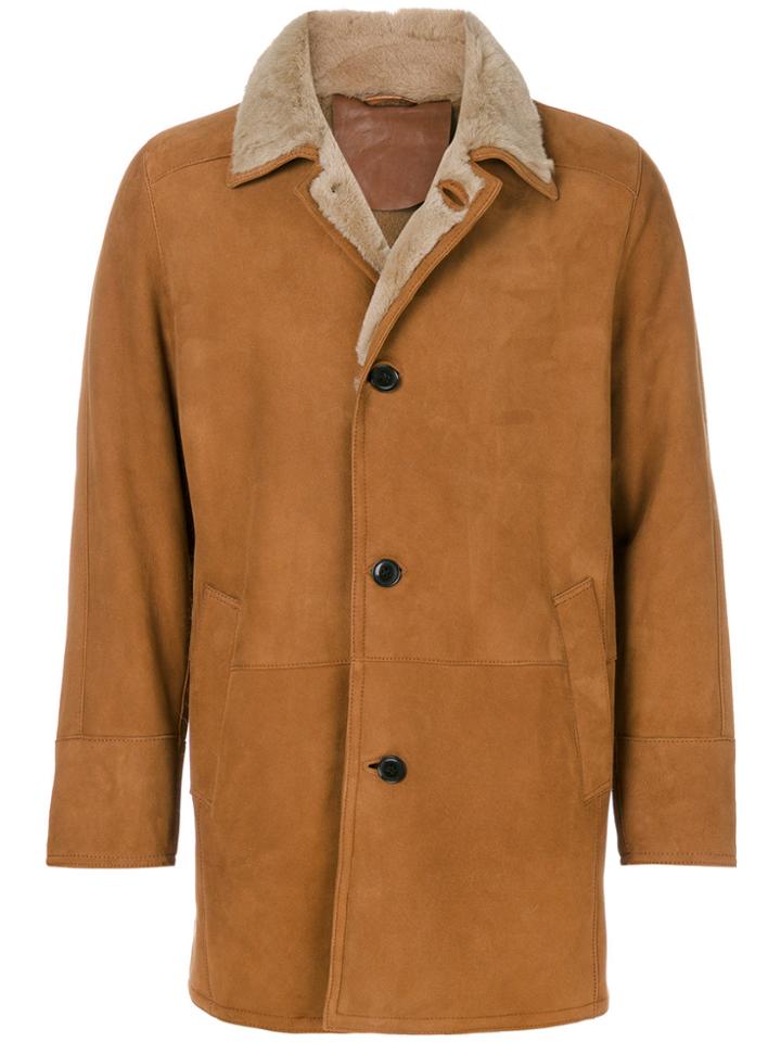 Liska Single Breasted Coat - Brown