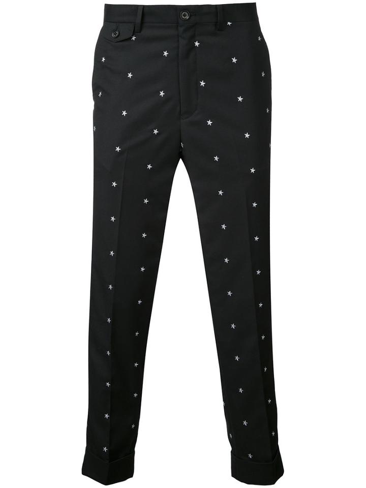 Education From Youngmachines Stars Print Pants, Men's, Size: 2, Black, Polyester/polyurethane/rayon