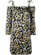L'autre Chose - Strappy Off-shoulders Shift Dress - Women - Silk - 40, Black, Silk