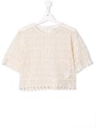 Philosophy Di Lorenzo Serafini Kids Lace Knit Top - Neutrals