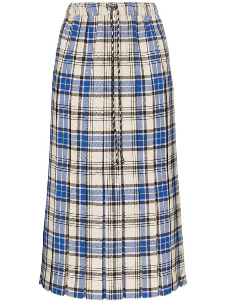 Shrimps Vesper Check Pleated Skirt - Multicolour