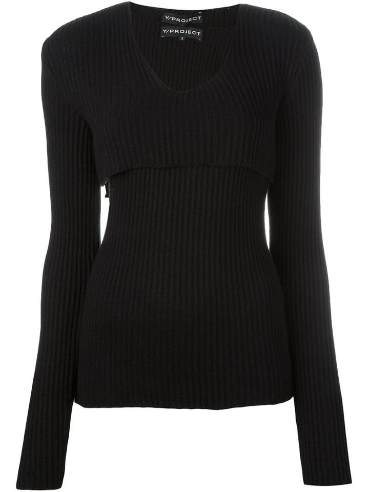Y / Project Ribbed Two Piece Knitted Top