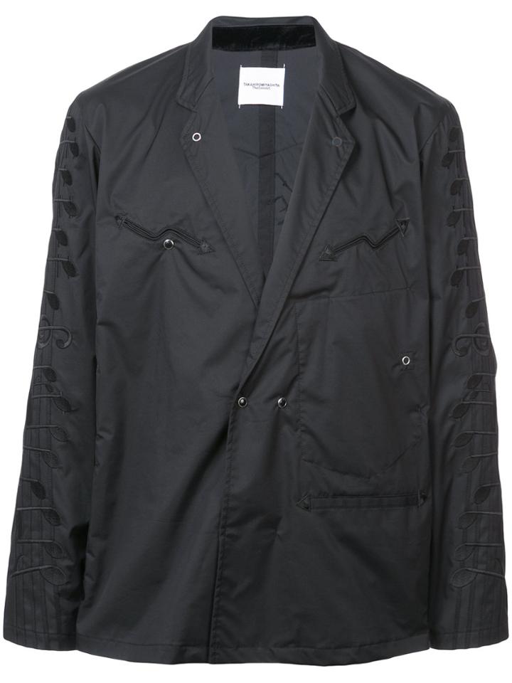 Takahiromiyashita The Soloist Press Stud Embroidered Jacket - Black