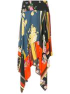 Preen Line Multi-print Asymmetric Skirt - Multicolour