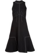 Derek Lam 10 Crosby Contrast Detailing Flared Dress