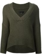 Nili Lotan V-neck Jumper, Women's, Size: Xs/s, Green, Camel Hair/cashmere